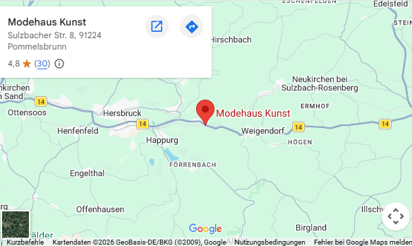 Lageplan Modehaus Kunst – Klicken für Google Maps